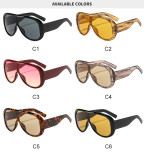 Y2K Oversized Shield Wrap Around Tinted Lens Sunglasses for Women Men