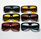 Y2K Oversized Thick Frame Shield Sunglasses for Men Women