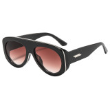 Y2K Oversized Thick Frame Shield Sunglasses for Men Women