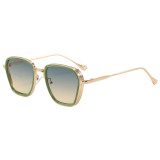 Classic Sleek Square Pilot Style Gradient Lenses Sunglasses