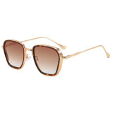 Classic Sleek Square Pilot Style Gradient Lenses Sunglasses