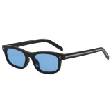 Retro 90s Style UV400 Narrow Rectangle Sunglasses for Men Women