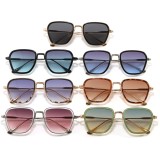 Classic Sleek Square Pilot Style Gradient Lenses Sunglasses
