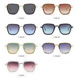 Classic Sleek Square Pilot Style Gradient Lenses Sunglasses