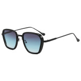 Classic Sleek Square Pilot Style Gradient Lenses Sunglasses