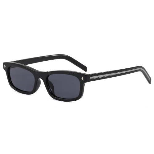 Retro 90s Style UV400 Narrow Rectangle Sunglasses for Men Women