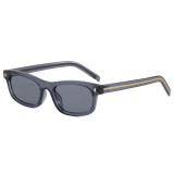 Retro 90s Style UV400 Narrow Rectangle Sunglasses for Men Women
