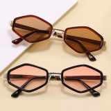 Retro Y2K Hexagonal Metal Shades Sunglasses