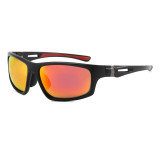 Rectangle Wrap-Around Polarized Sports Sunglasses for Men Women