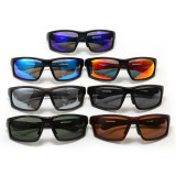 Rectangle Wrap-Around Polarized Sports Sunglasses for Men Women