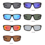 Rectangle Wrap-Around Polarized Sports Sunglasses for Men Women