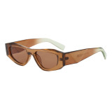 Y2K Narrow Rectangular Cat Eye Futuristic Style Sunglasses for Women Men