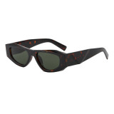 Y2K Narrow Rectangular Cat Eye Futuristic Style Sunglasses for Women Men