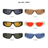 Y2K Narrow Rectangular Cat Eye Futuristic Style Sunglasses for Women Men