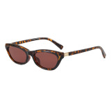 Retro 90s Narrow Frame Cat Eye Y2K Shades Sunglasses for Women