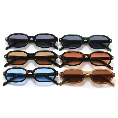 Vintage Y2K Small Rectangle UV400 Protection Sunglasses for Women Men
