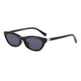 Retro 90s Narrow Frame Cat Eye Y2K Shades Sunglasses for Women