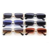 Retro 90s Y2K Narrow Rectangular Sunglasses for Women Men