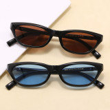 Retro 90s Narrow Frame Cat Eye Y2K Shades Sunglasses for Women