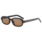 Vintage Y2K Small Rectangle UV400 Protection Sunglasses for Women Men