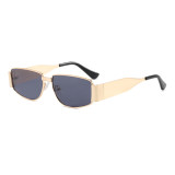 Retro 90s Y2K Narrow Rectangular Sunglasses for Women Men