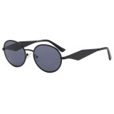 Retro Round Metal Sunglasses for Men Women