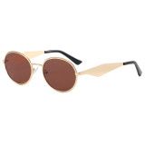 Retro Round Metal Sunglasses for Men Women