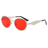 Retro Round Metal Sunglasses for Men Women