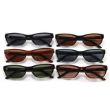 Retro 90s Y2K Slim Rectangle Sunglasses for Women