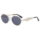 Retro Round Metal Sunglasses for Men Women