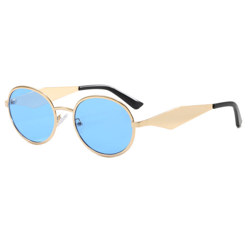 Retro Round Metal Sunglasses for Men Women