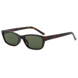 Retro 90s Y2K Slim Rectangle Sunglasses for Women