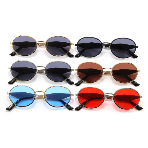 Retro Round Metal Sunglasses for Men Women
