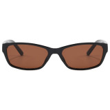 Retro 90s Y2K Slim Rectangle Sunglasses for Women