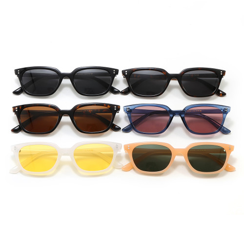 Retro 90s Style UV400 Narrow Rectangle Cat Eye Sunglasses for Women