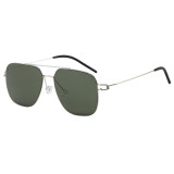 Double Bridge Square Metal Gradient Lens UV400 Shades Sunglasses