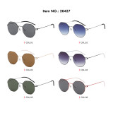 Polygon Thin Metal Frame Lightweight Gradient Lens Sunglasses