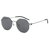 Polygon Thin Metal Frame Lightweight Gradient Lens Sunglasses