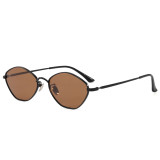Retro Mini Rhombus Metal Street Style Polarized Sunglasses