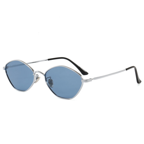 Retro Mini Rhombus Metal Street Style Polarized Sunglasses