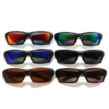 Rectangle Wraparound Sports Polarized Outdoor Sunglasses