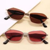 Retro Slim Hexagon Cat Eye Shades Sunglasses for Women
