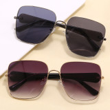 Retro Oversized Square Gradient Lens Shades Sunglasses for Women Men