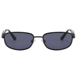 Retro Slim Rectangular UV400 Protection Shades Sunglasses for Women Men