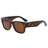 Retro Square Thick Frame Tinted Lens Polarized Sunglasses for Men Women