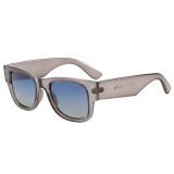 Retro Square Thick Frame Tinted Lens Polarized Sunglasses for Men Women