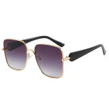 Retro Oversized Square Gradient Lens Shades Sunglasses for Women Men