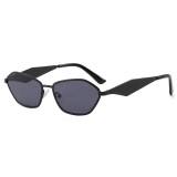Retro Slim Hexagon Cat Eye Shades Sunglasses for Women