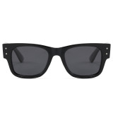 Retro Square Thick Frame Tinted Lens Polarized Sunglasses for Men Women