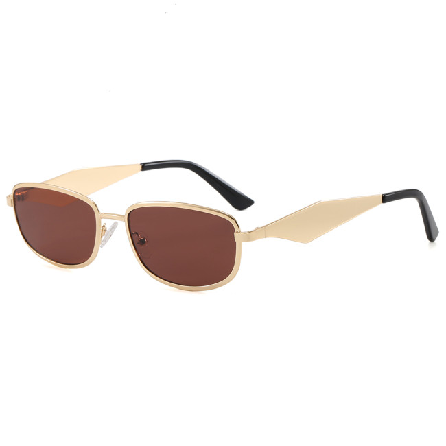 Retro Slim Rectangular UV400 Protection Shades Sunglasses for Women Men